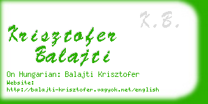 krisztofer balajti business card